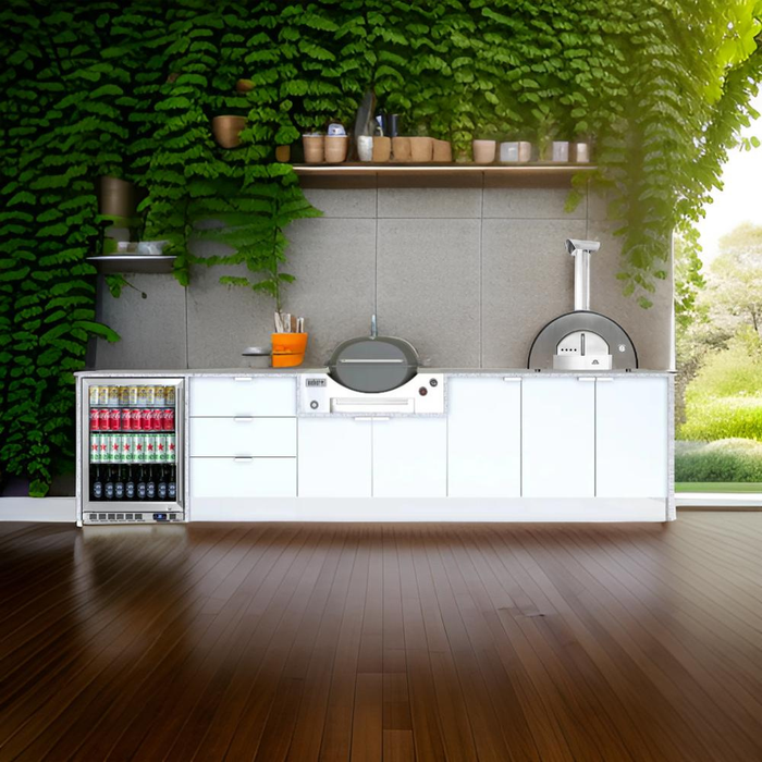 Grillhound Outdoor Kitchen Package to Suit Weber Family Q With Pizza Oven - GWP355