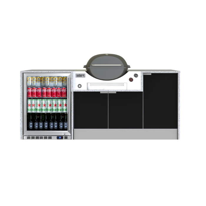 Grillhound Mini Outdoor Kitchen With Single fridge to Suit Weber Family Q - GW200