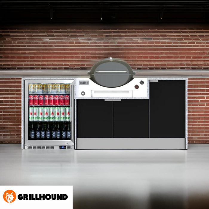 Grillhound Mini Outdoor Kitchen With Single fridge to Suit Weber Family Q - GW200