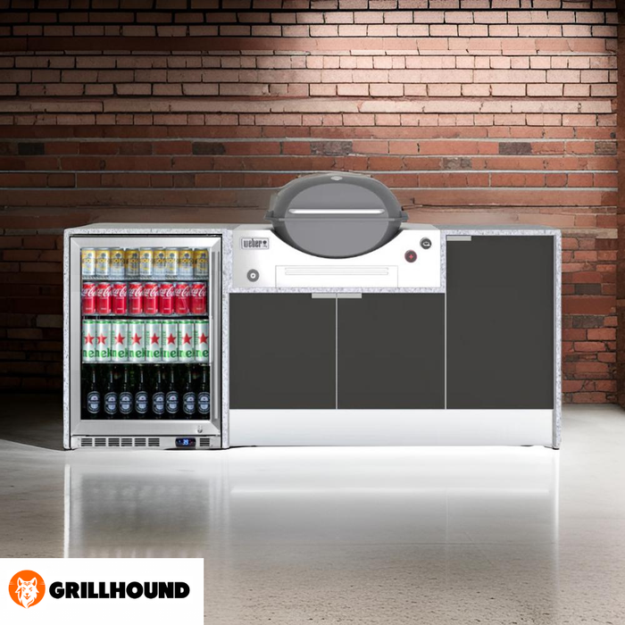 Grillhound Mini Outdoor Kitchen With Single fridge to Suit Weber Family Q - GW200