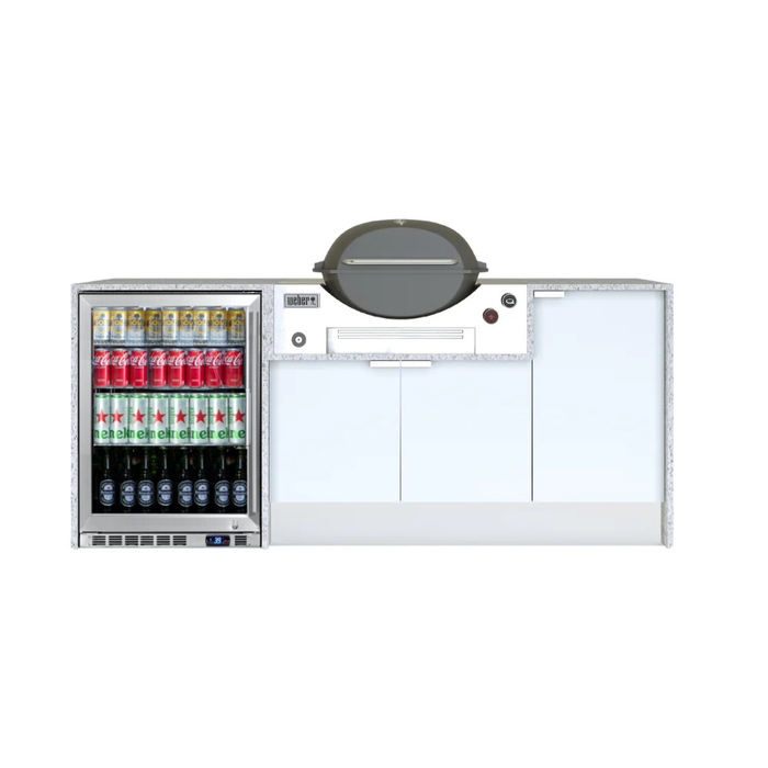 Grillhound Mini Outdoor Kitchen With Single fridge to Suit Weber Family Q - GW200