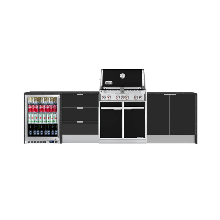 Grillhound Outdoor Kitchen To Suit Weber Summit With Single Fridge - GWS328