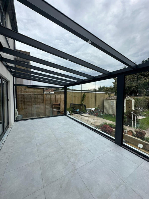 Skyline Aluminium Glass Sun Room Veranda Black