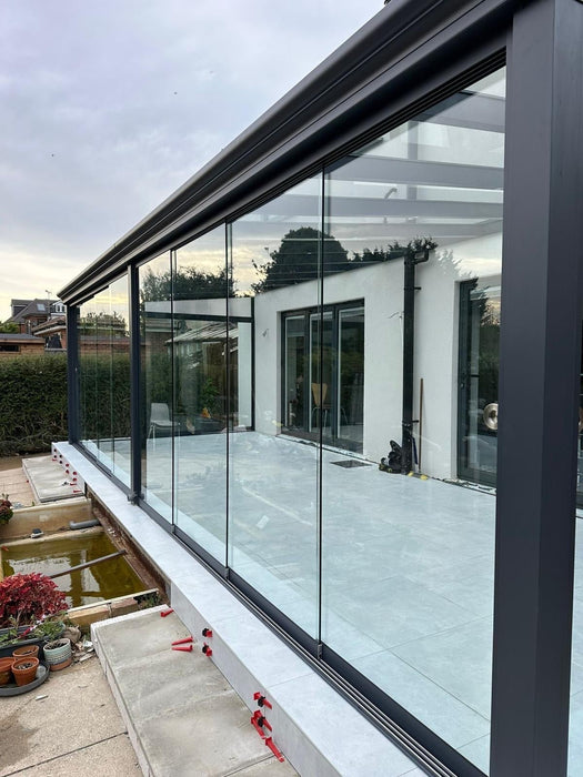 Skyline Aluminium Glass Sun Room Veranda Black