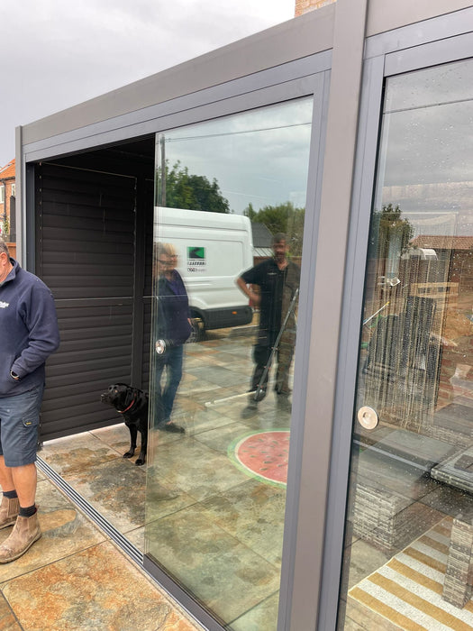 Nova Titan Aluminium Pergola Free Standing Anthracite Grey