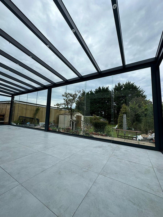 Skyline Aluminium Glass Sun Room Veranda Black