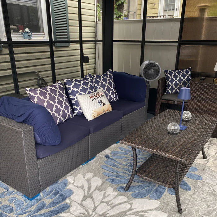 Sunroom Hardtop Gazebo Solarium Grey Galvanized Steel Double Roof All-Weather Aluminum Outdoor Screen House with String Lights