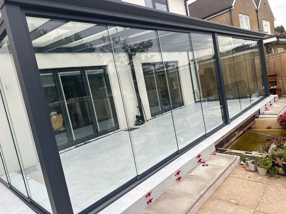 Skyline Aluminium Glass Sun Room Veranda Black