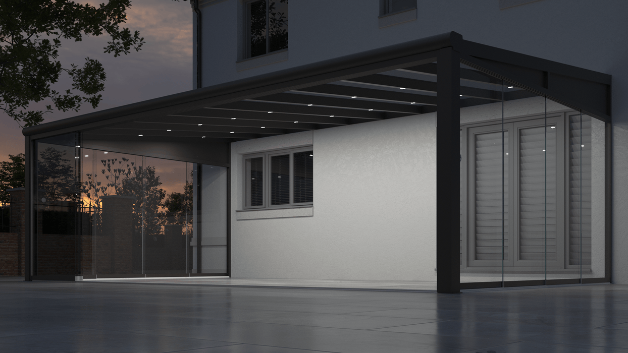 Skyline Aluminium Glass Sun Room Veranda Black