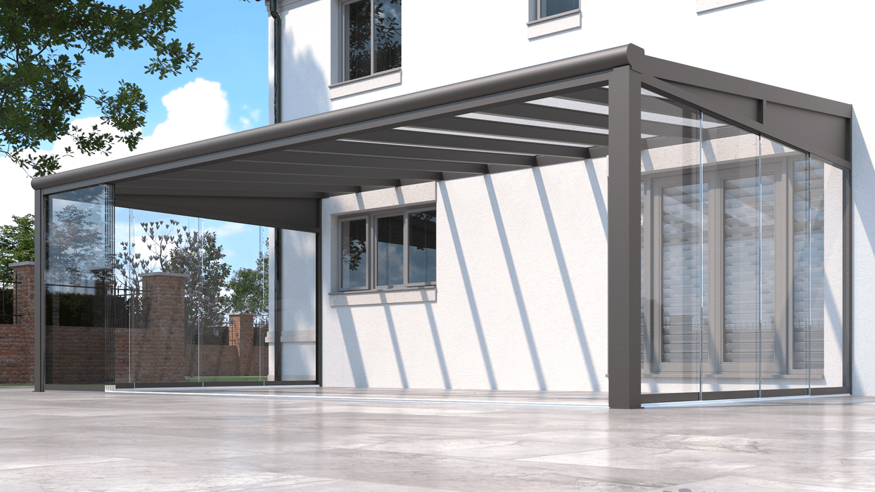 Skyline Aluminium Glass Sun Room Veranda Black