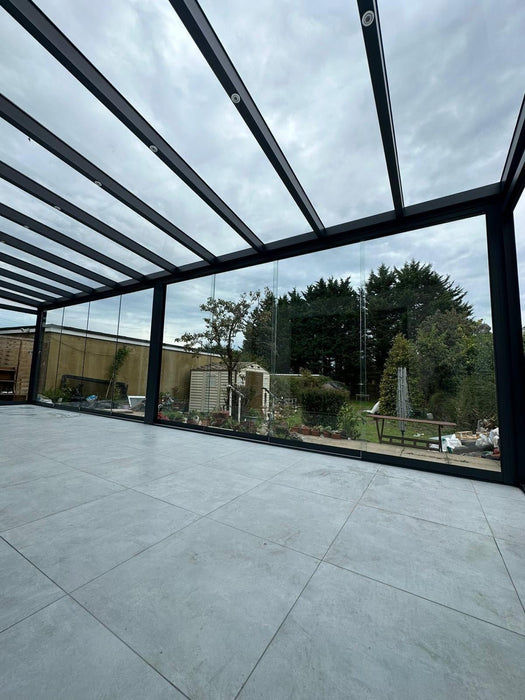 Skyline Aluminium Glass Sun Room Veranda Black