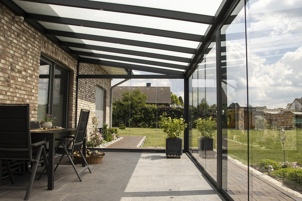 SkyView Pro Aluminium Glass Room Veranda Glass Roof Glass Sliding Doors