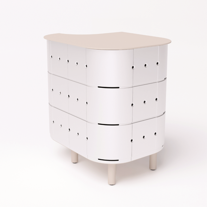 ALUVY JEAN Original Outdoor Storage Cabinet - Right - Blanc