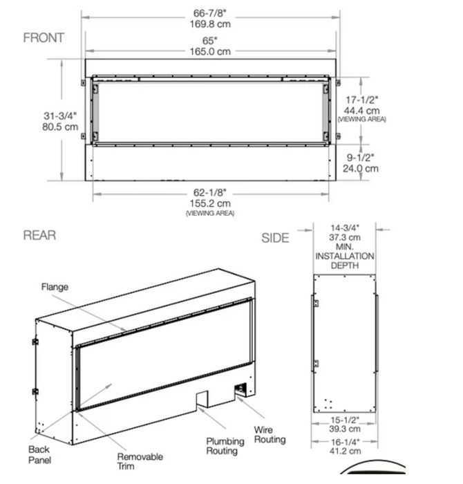 Dimplex Optimyst Pro Box 60 Built-In Water Vapor Fireplace