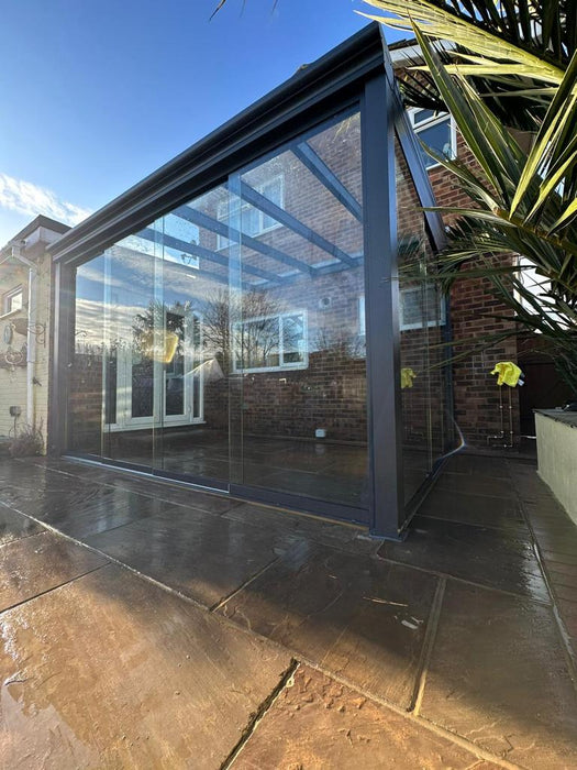 Skyline Aluminium Glass Sun Room Veranda Black