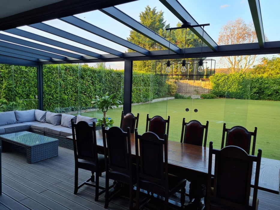 Skyline Aluminium Glass Sun Room Veranda Black