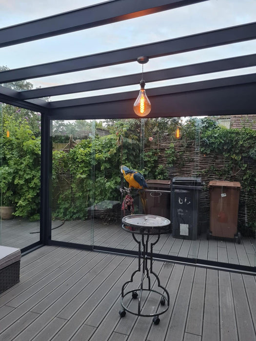Skyline Aluminium Glass Sun Room Veranda Black