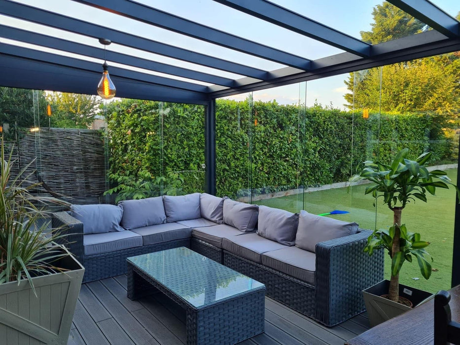 Skyline Aluminium Glass Sun Room Veranda Black
