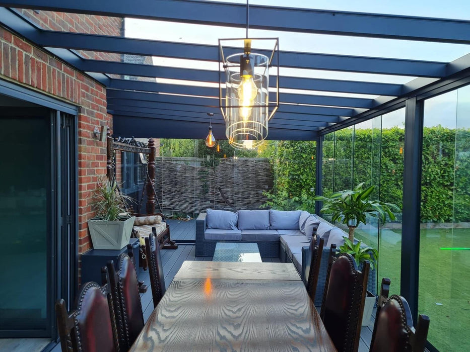 Skyline Aluminium Glass Sun Room Veranda Black