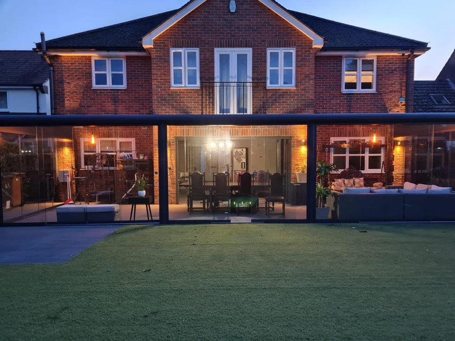 Skyline Aluminium Glass Sun Room Veranda Black