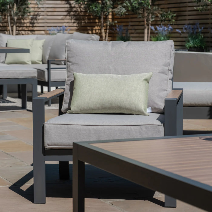 Maze - Vancouver 3 Seat Aluminium Sofa Set with Rising Table & 2 Stools - Dove Grey