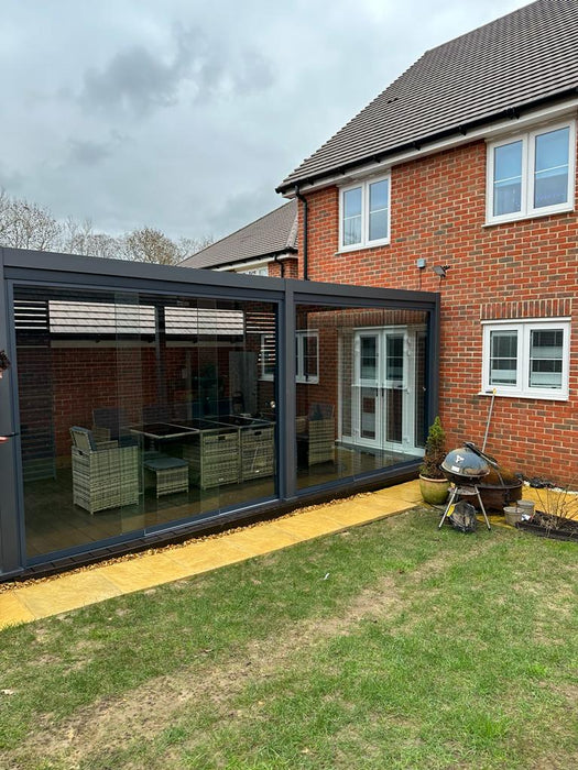 Nova Titan Plus LED 6m x 3m Rectangular Motorised Aluminium Pergola Grey