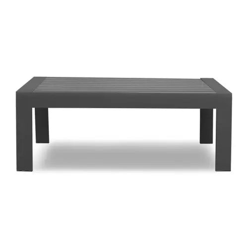 5 Pieces Outdoor All-Weather Conversation Set, Sectional Sofa, Aluminum Couch - Dark Gray Cushions