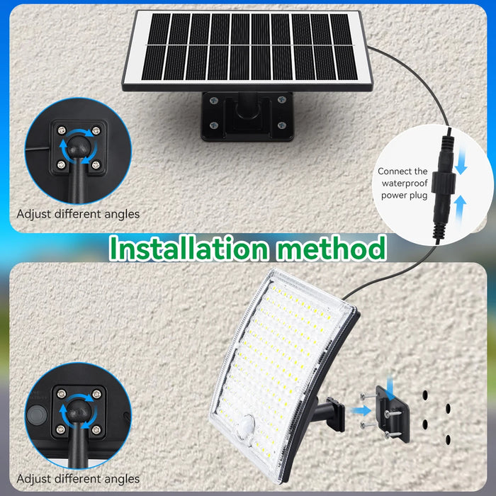 Solar Lights 126/234 LEDs Solar Security Lights Outdoor Garden Motion Sensor 3 Modes Waterproof Split Solar Flood Wall Lights