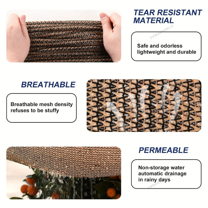 Breathable Outdoor Sun Shade Net for Patio, Garden, Balcony, Pool & Privacy