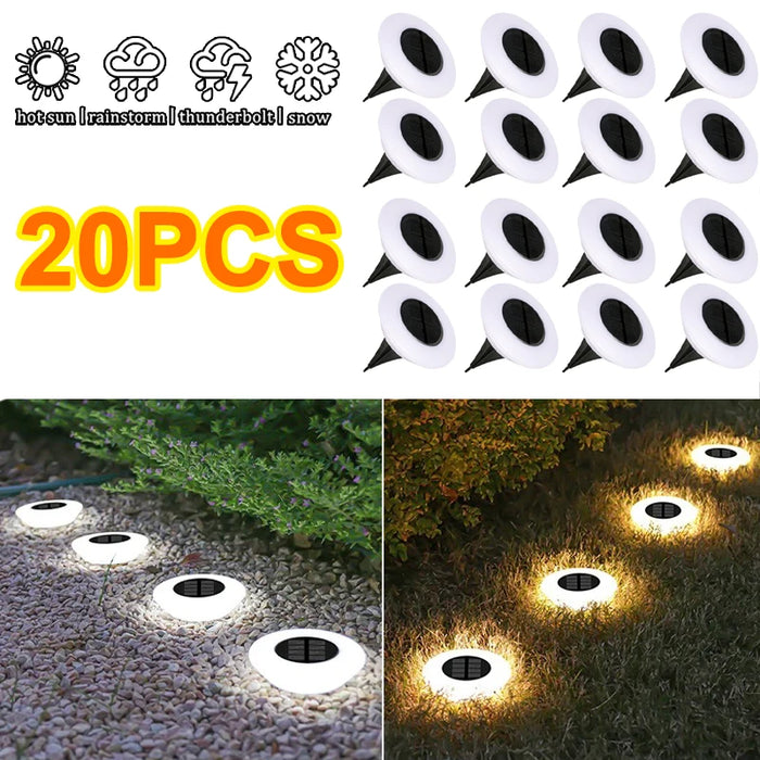 Waterproof Solar Ground Lights 14 LED for Garden, Pathway & Yard