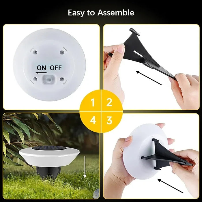 Waterproof Solar Ground Lights 14 LED for Garden, Pathway & Yard