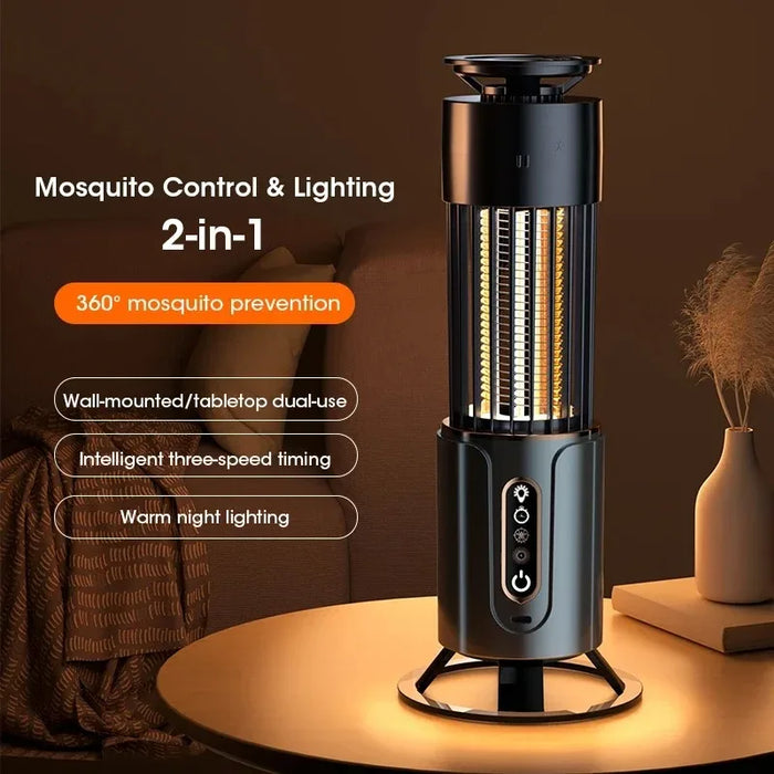 Rechargeable Mosquito Zapper Lamp for Patio, Bedroom & Camping