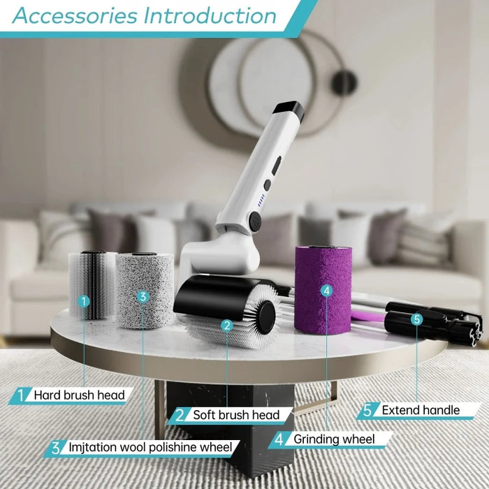 Electric Grill Cleaning Brush Rotary BBQ Cleaner Tool 3-Speed 2600mAh Cordless Rechargeable Adjustable Angle Gifts for Men/Dad