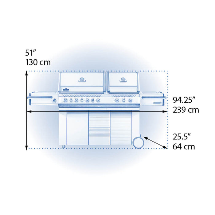 Napoleon Prestige® Pro 825 Rsbi With Power Side Burner, Infrared Rear & Bottom Burners