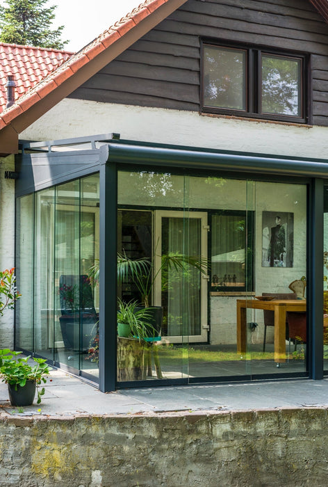 Skyline Aluminium Glass Sun Room Veranda Black