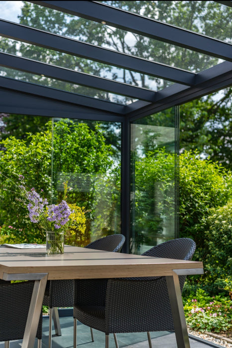 Skyline Aluminium Glass Sun Room Veranda Black