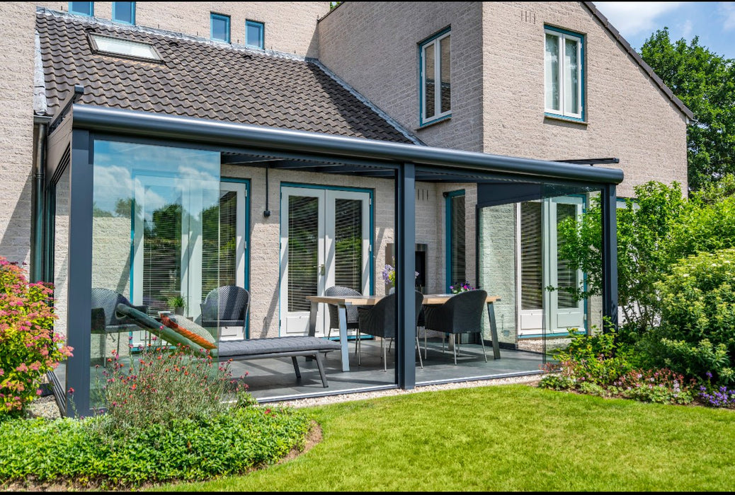 Skyline Aluminium Glass Sun Room Veranda Black