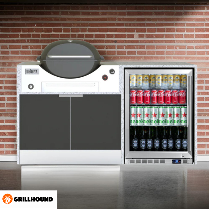 Grillhound Mini Outdoor Kitchen With Single Fridge to Suit Weber Family Q - GW151