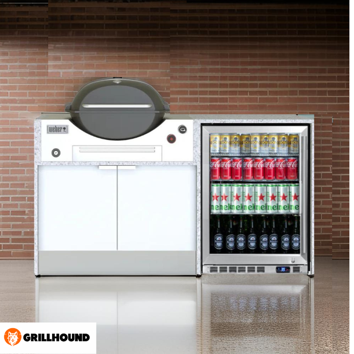 Grillhound Mini Outdoor Kitchen With Single Fridge to Suit Weber Family Q - GW151