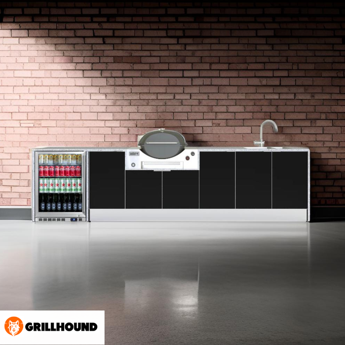 Grillhound Outdoor Kitchen Package to Suit Weber Family Q With Fridge & Sink - GW333