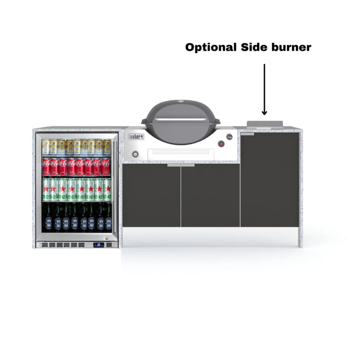 Grillhound Mini Outdoor Kitchen With Single fridge to Suit Weber Family Q - GW200
